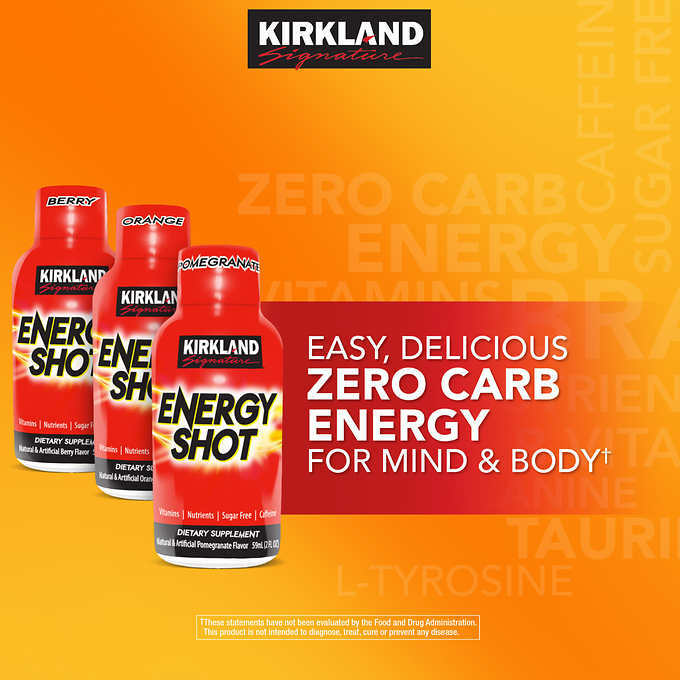 Kirkland Signature Energy Shot, 48 Bottles, 2 Ounces Each- Free Shipping!!!!!!!!