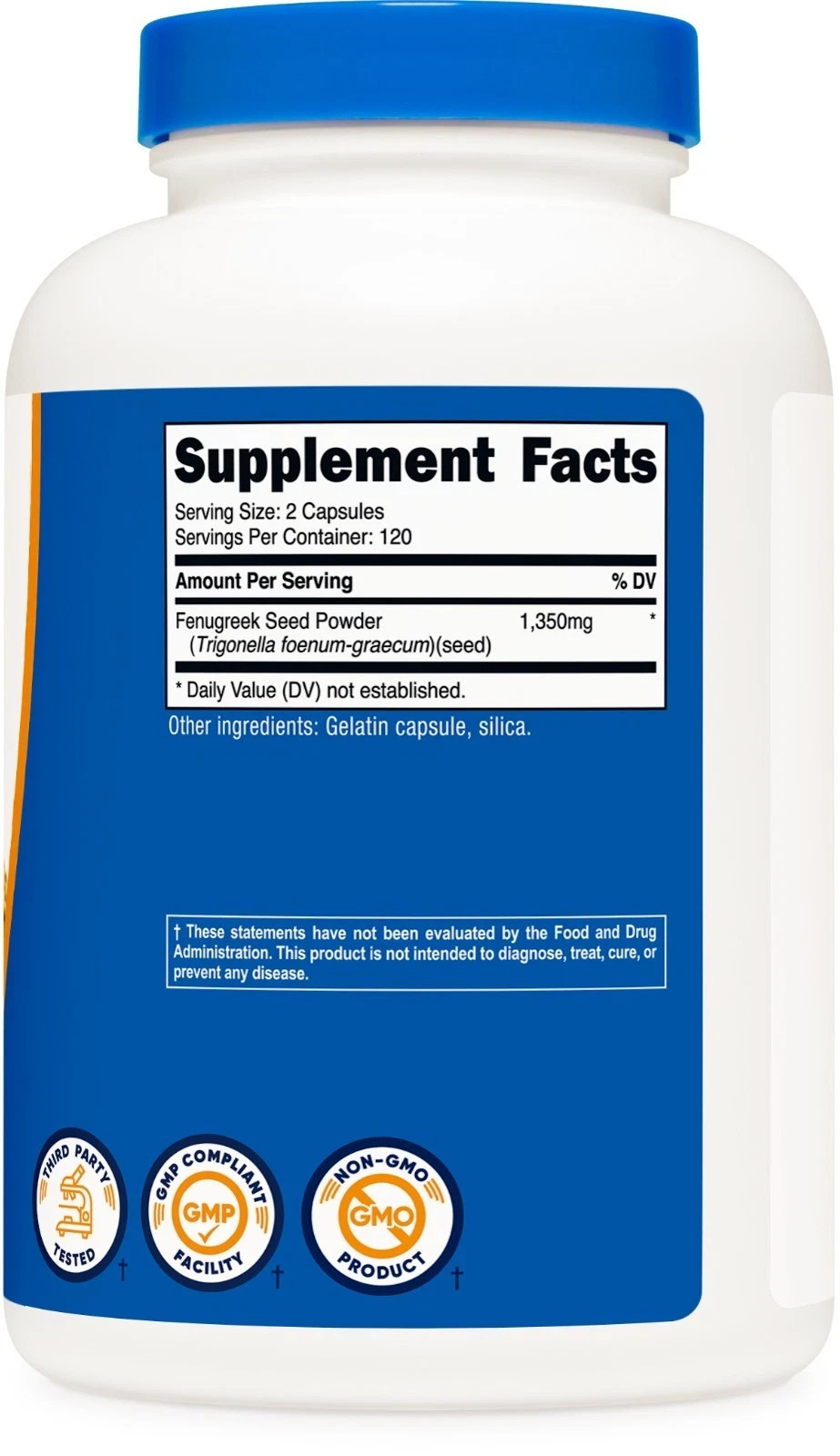 Nutricost Fenugreek Seed 675mg 240 Softgels Gluten Free Non-GMO