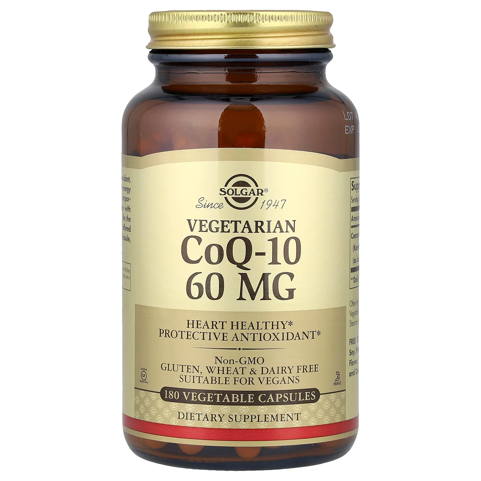2 X Solgar, Vegetarian CoQ-10, 60 mg, 180 Vegetable Capsules