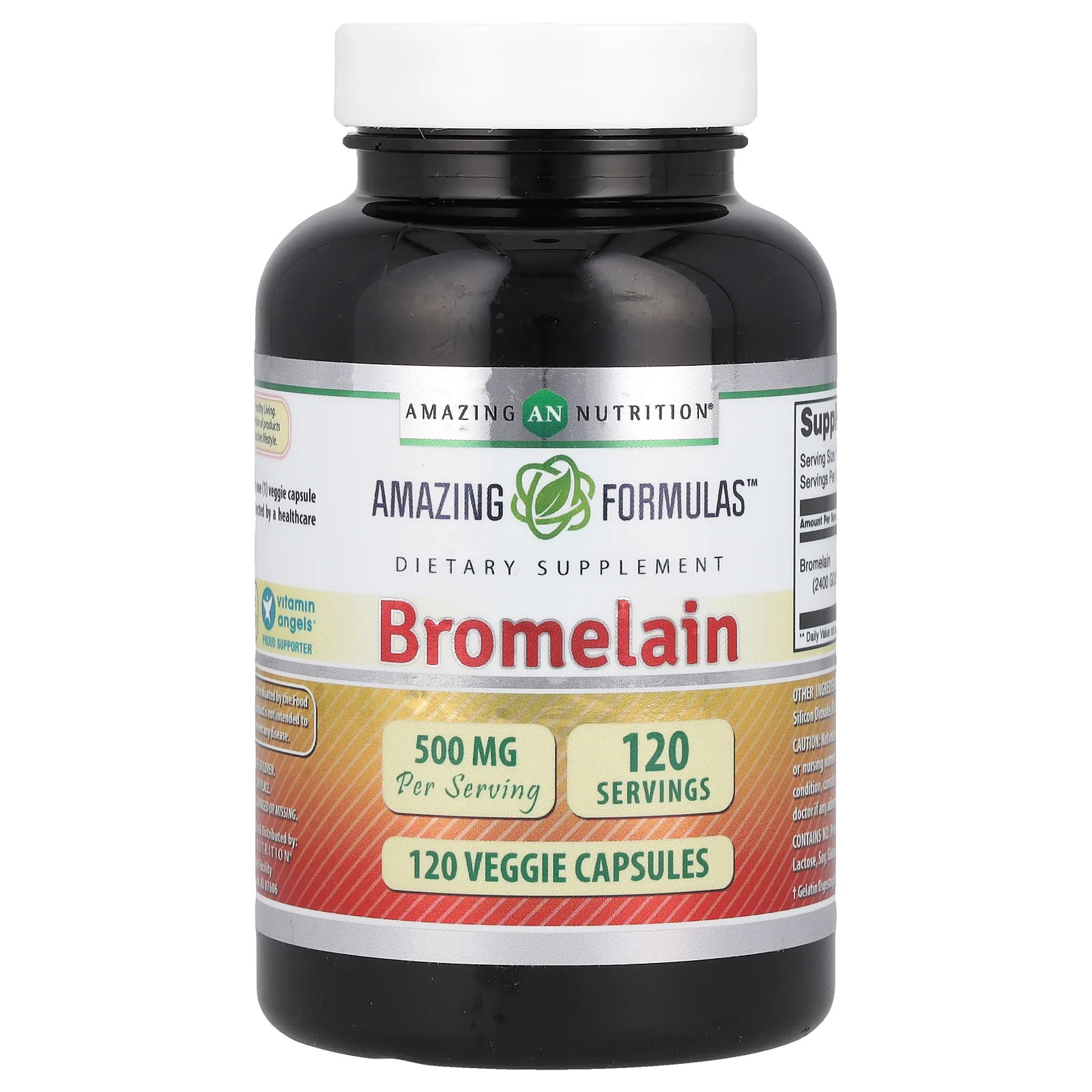 2 X Amazing Nutrition, Bromelain, 500 mg, 120 Veggie Capsules