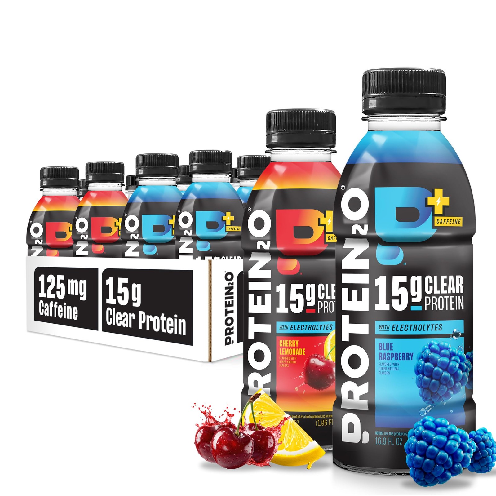 Protein2o 15g Whey Protein Isolate Hydration Drink Plus Energy & Focus, 350mg…