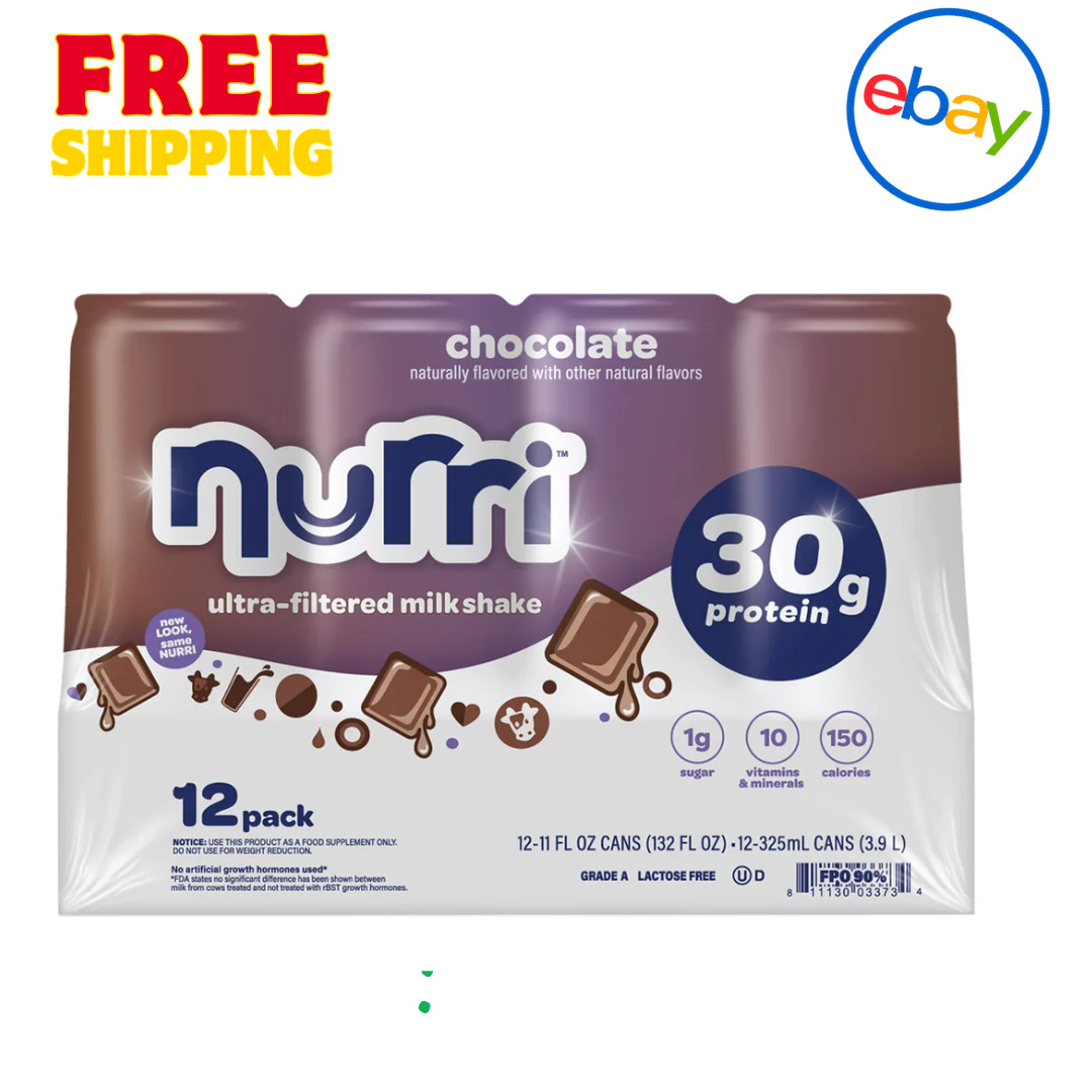Nurri 30g Protein Shake Chocolate 11 fl oz 12-Pack High Protein Ready to Drink