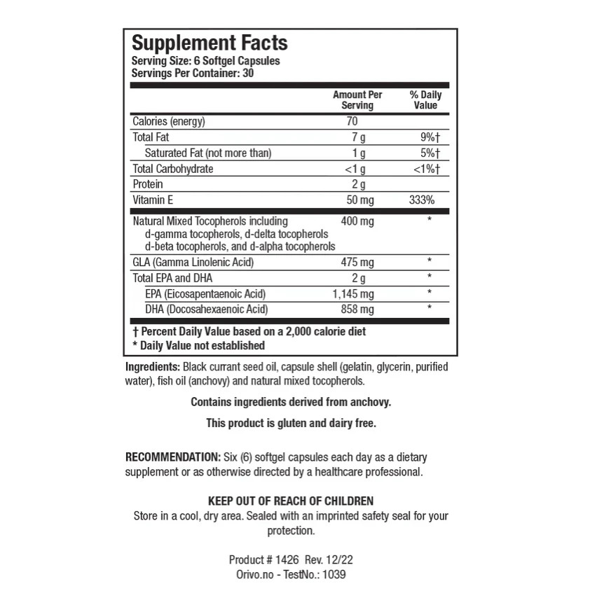 Biotics Research – EFA-Sirt Supreme – BC 180 Softgels