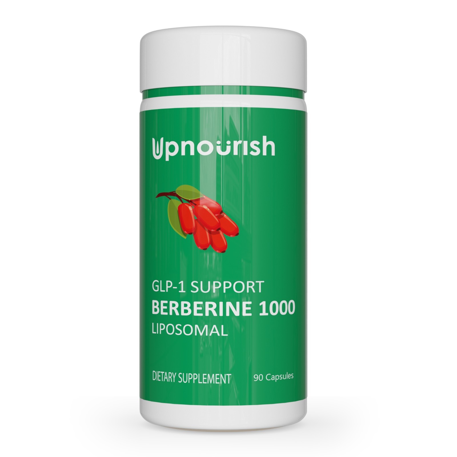 UpNourish Liposomal Berberine Supplement, Berberine HCl 1000mg Plus 90 Capsules