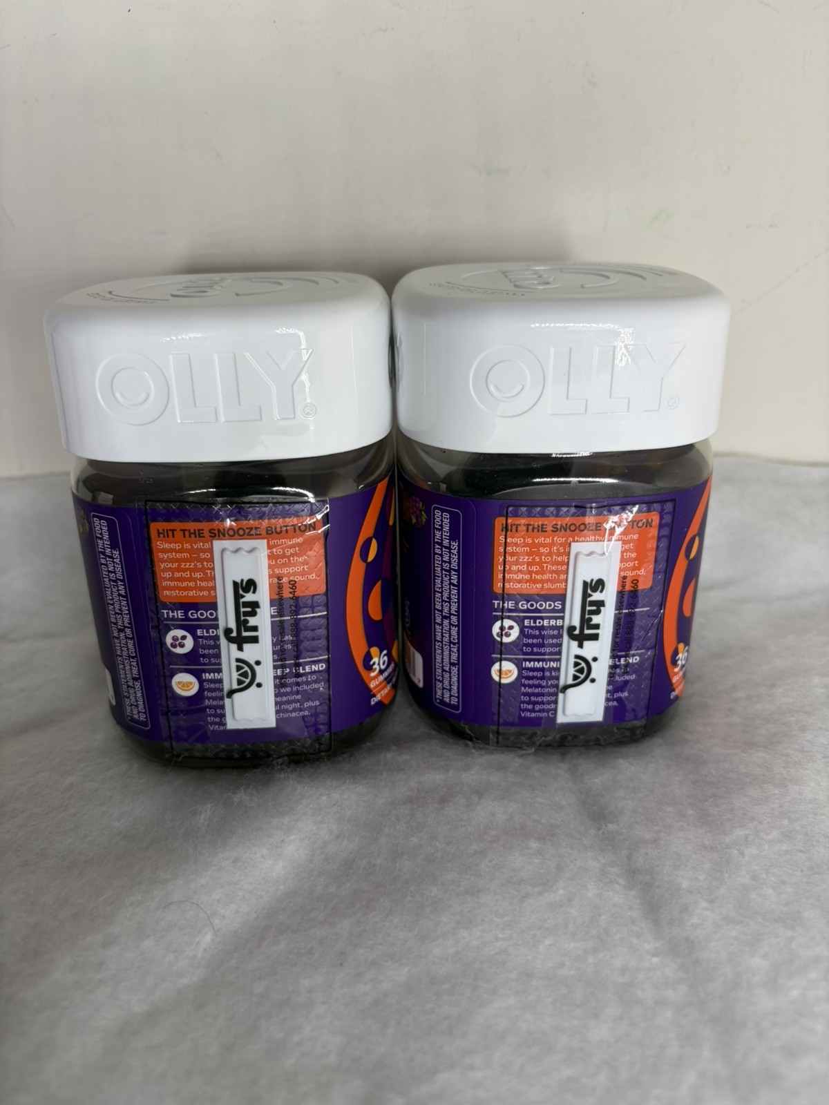2-OLLY Immunity Sleep Gummies 36 Count Elderberry Melatonin Vitamin C Zinc 11/26
