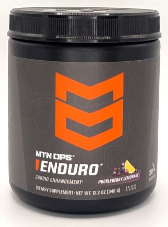 MTN OPS Enduro Cardio Supplement, 30 Servings, Huckleberry Lemonade, Exp. 12/27