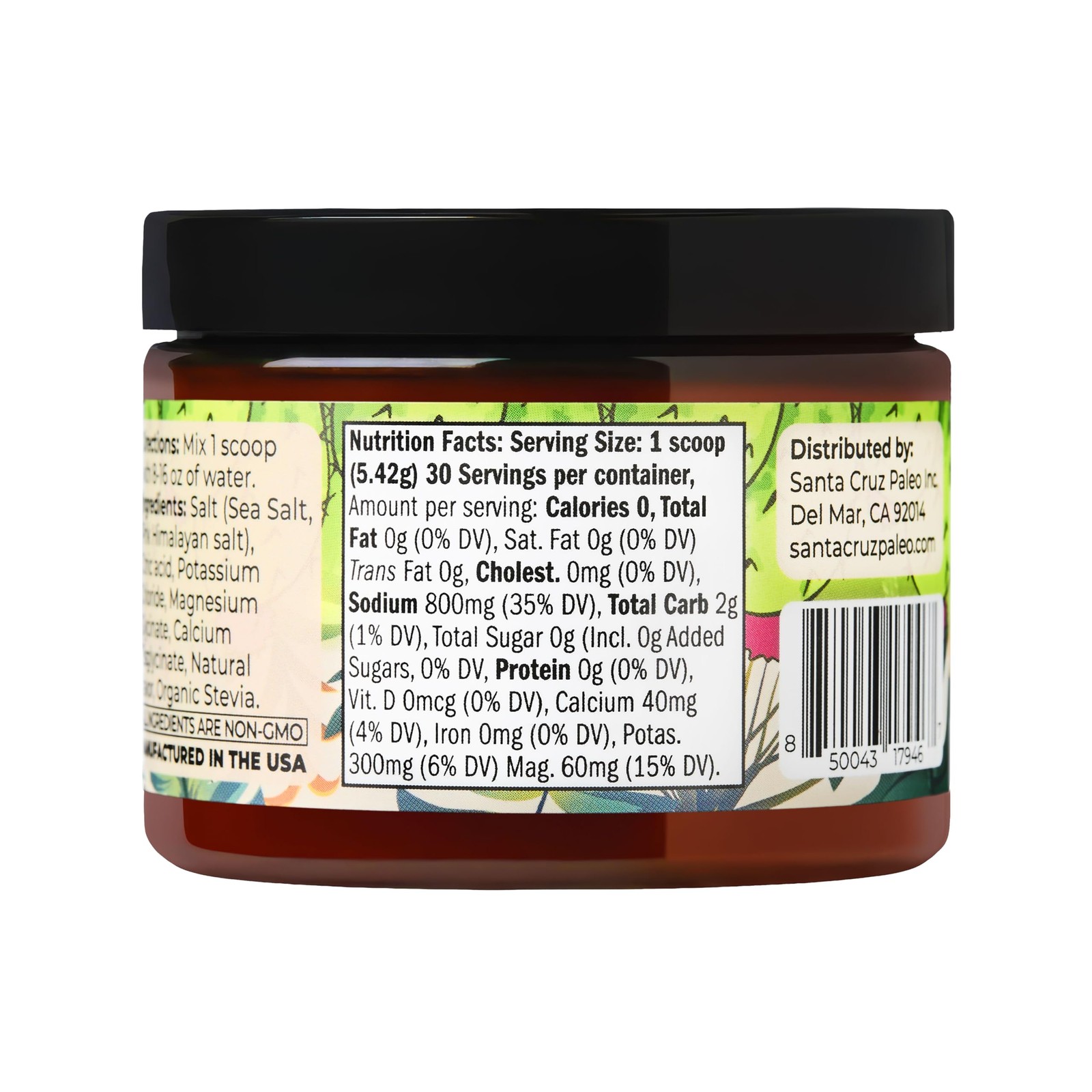 Santa Cruz Paleo Electrolyte Powder, Prickly Pear Flavor, Sugar Free Hydratio…