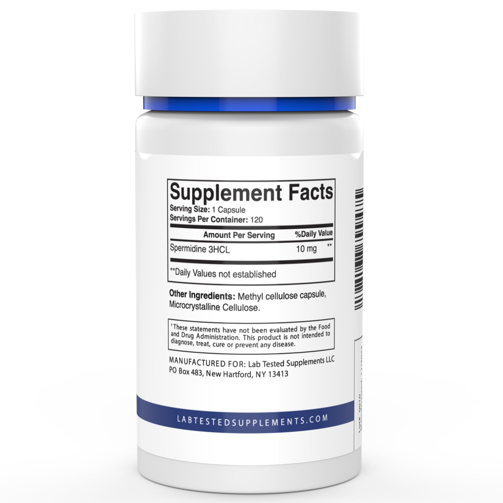 – Spermidine 3HCL Supplement – 120 10mg Capsules – 3rd Party COA’s provided w…