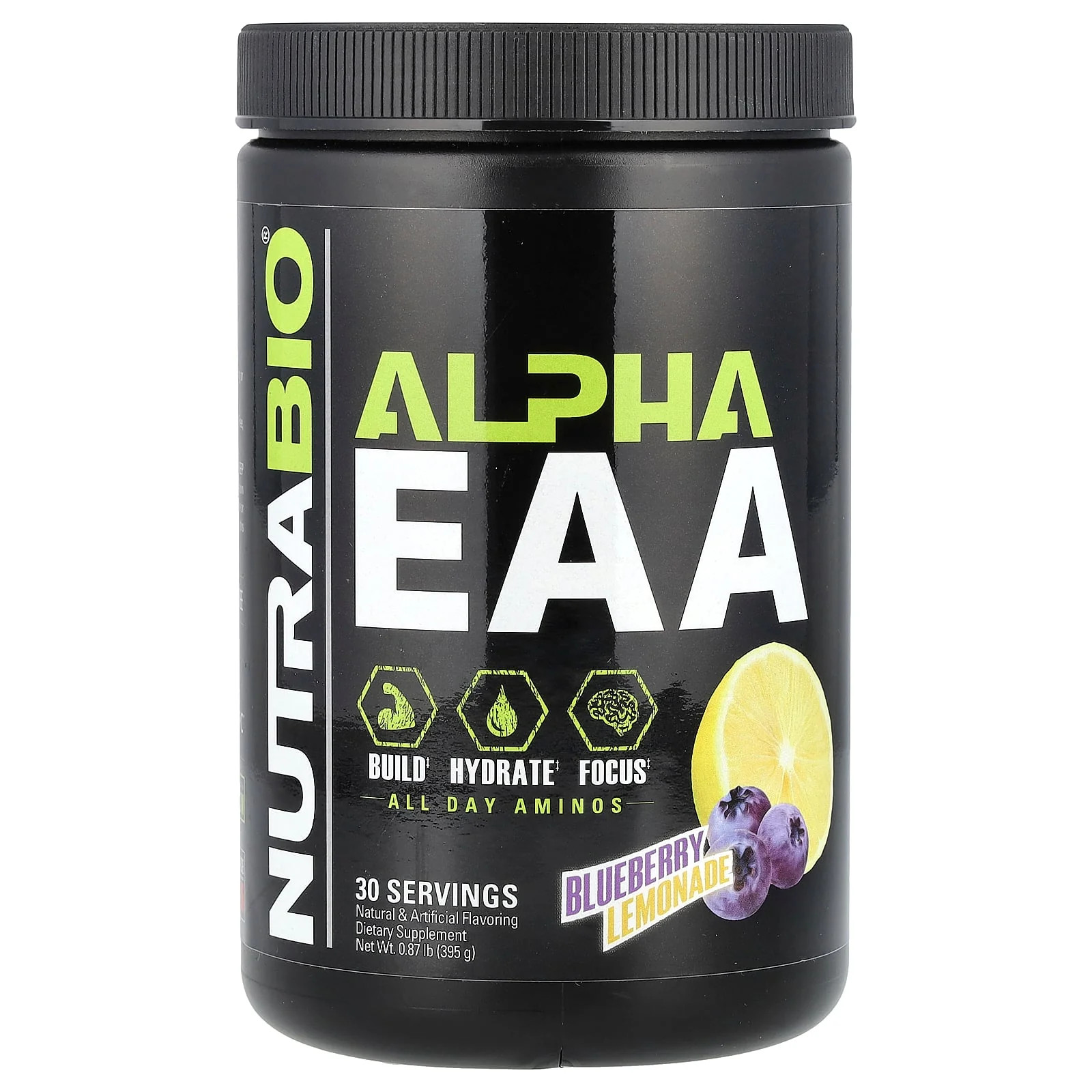 2 X NutraBio, Alpha EAA, Blueberry Lemonade, 0.87 lb (395 g)