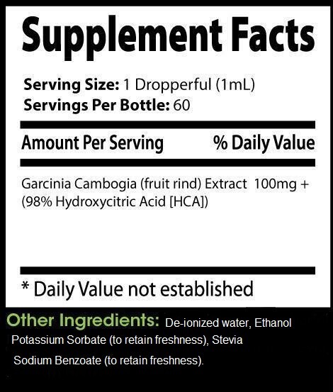 2 Absonutrix Garcinia Cambogia Drops 100mg 98% HCA weight management Made inUSA