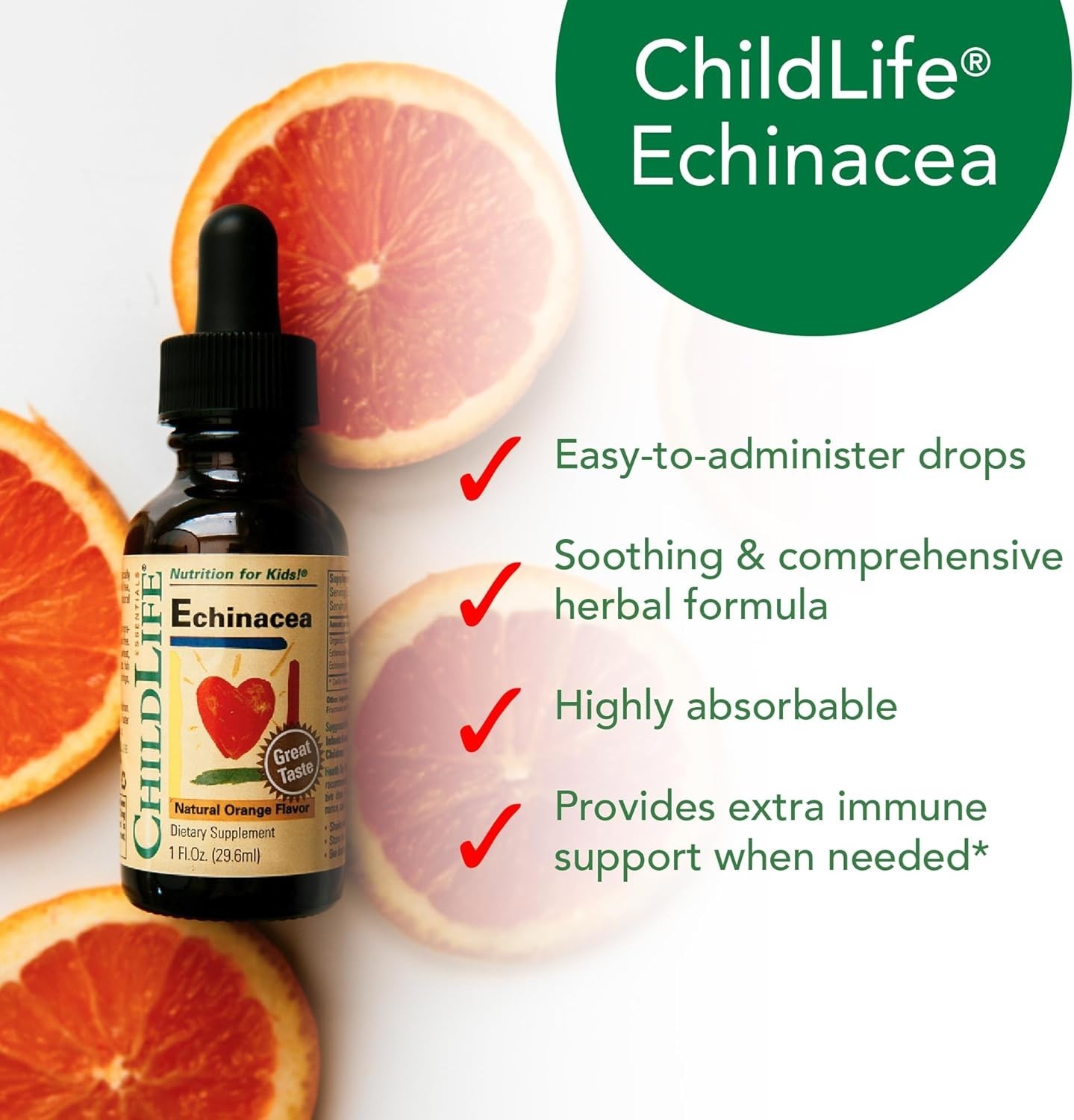 ChildLife Echinacea Natural Orange 1 fl. oz Each (Pack of 4)