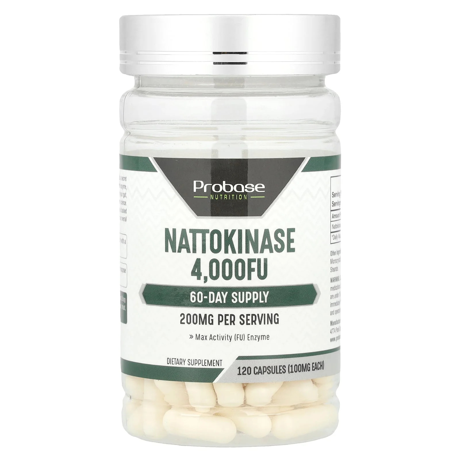 2 X Probase Nutrition, Nattokinase, 120 Capsules (100 mg per Capsule)