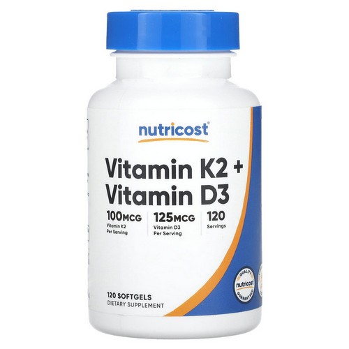 Vitamin K2 + Vitamin D3 Softgels 120 Count