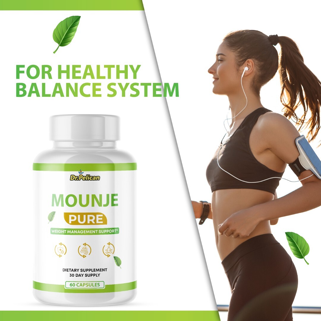 Mounje Pure- Immune & Weight Support- 3 Bottles- 180 Capsules