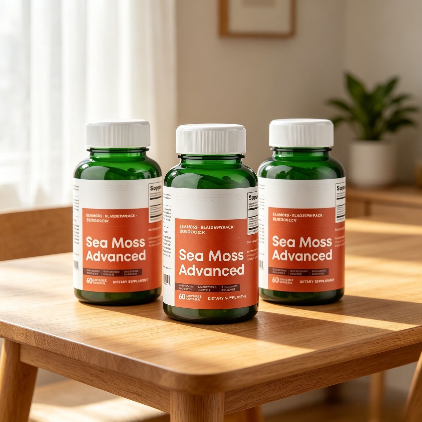 Pack 3 INFINITE AGE Sea 60 Advanced 1250mg Superfood, High-Potency Moss Capsule