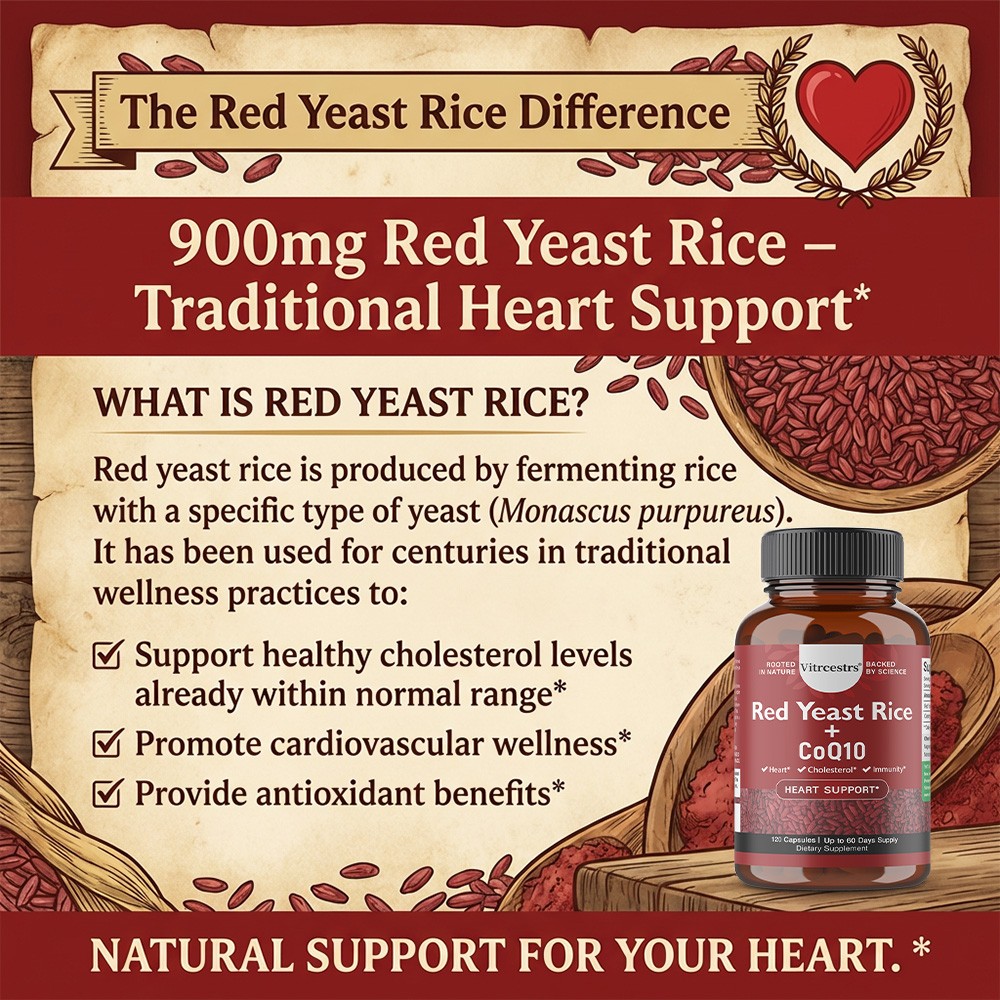 CoQ10 Supplement 1000mg for Heart & Cholesterol,Immune Health 30/60/120Caps