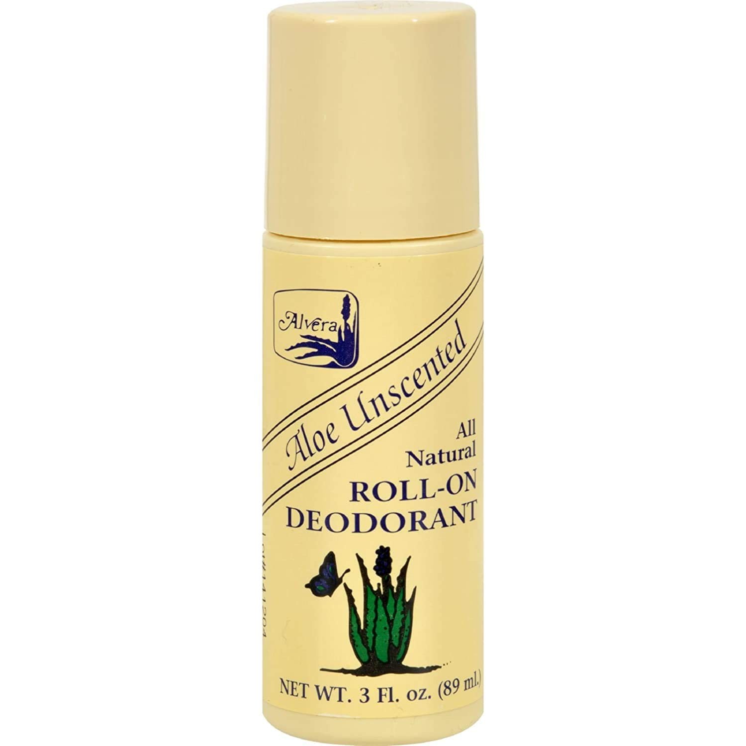 All Natural Roll-On Deodorant Aloe Unscented – 3 fl oz 6-pack