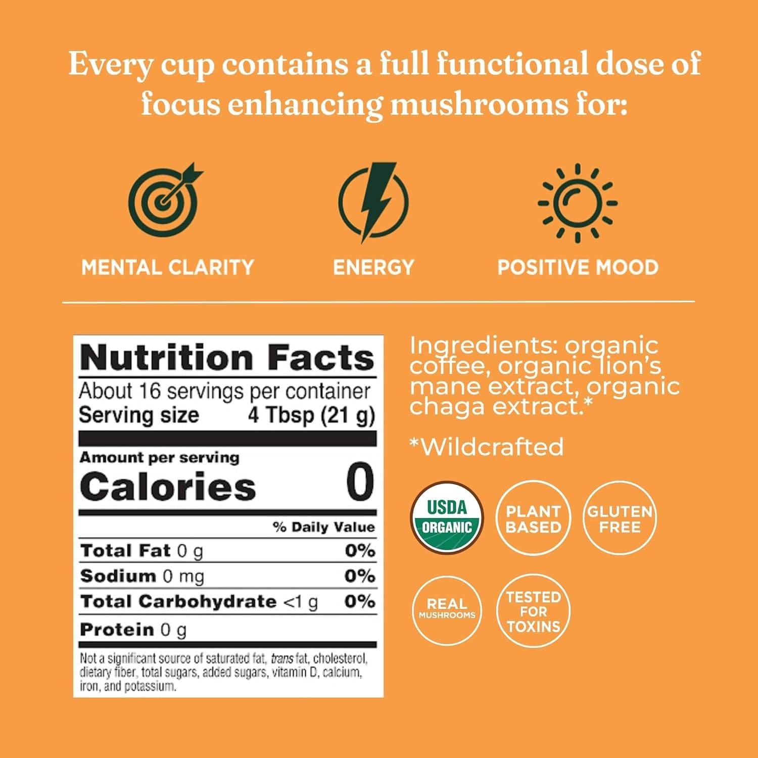 Four Sigmatic Mushroom Ground Coffee, Lion’s Mane, 12 Ounce Brand New