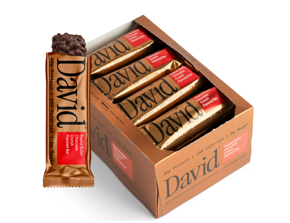 David Bronze Protein Bars Peanut Butter Chocolate Crunch 12ct 20g Protein