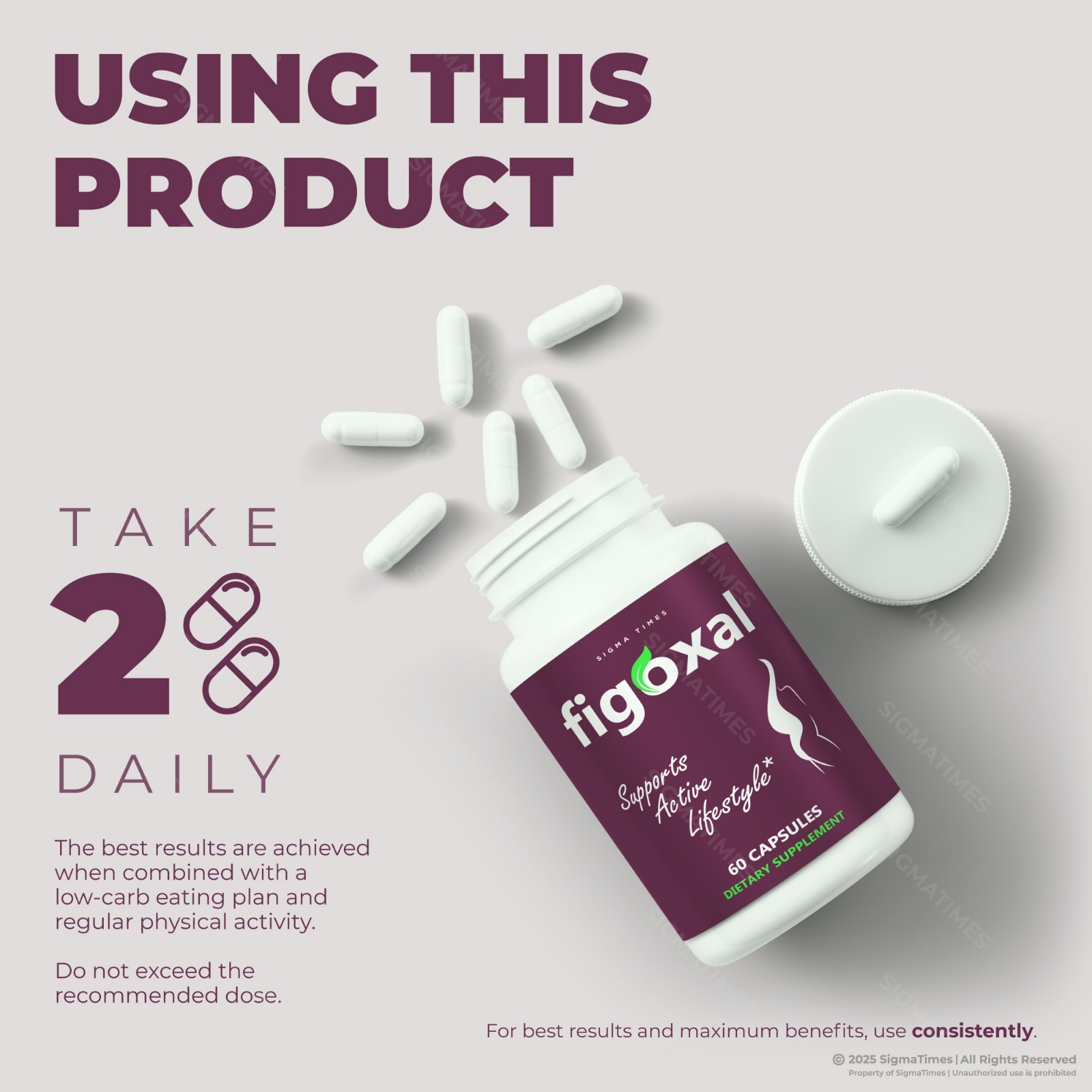 Figoxal Capsules – Natural Digestive & Metabolism Support, Detox Wellness -5Pack