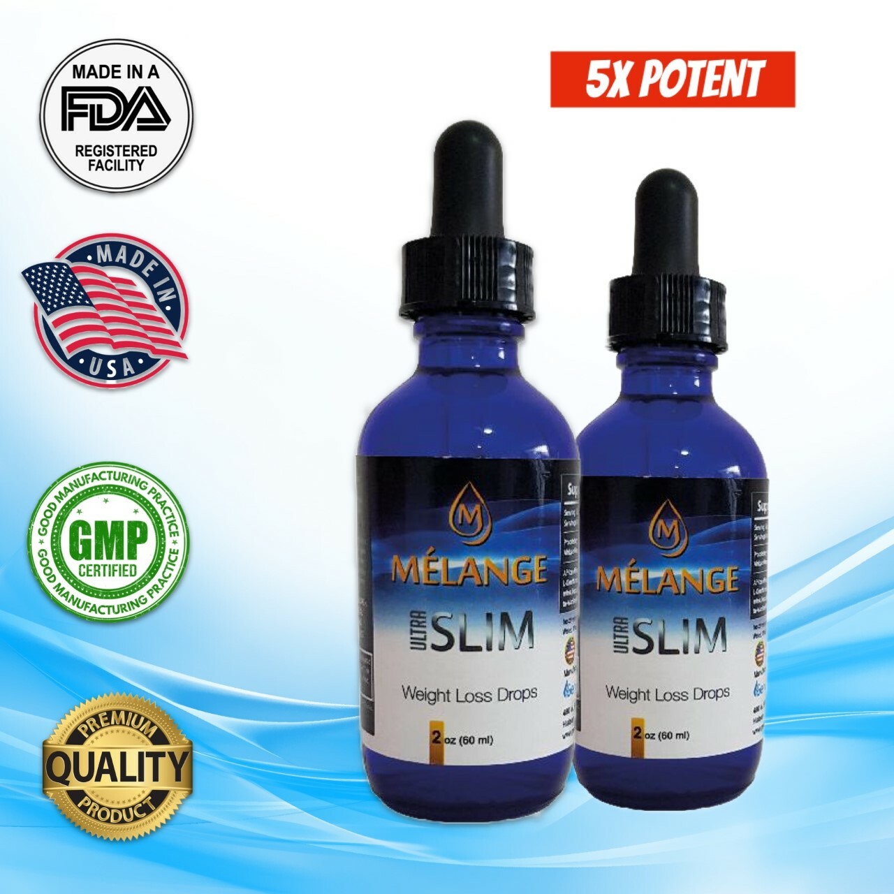 Melange Ultra Slim UNISEX Weight Loss Drops 2 oz