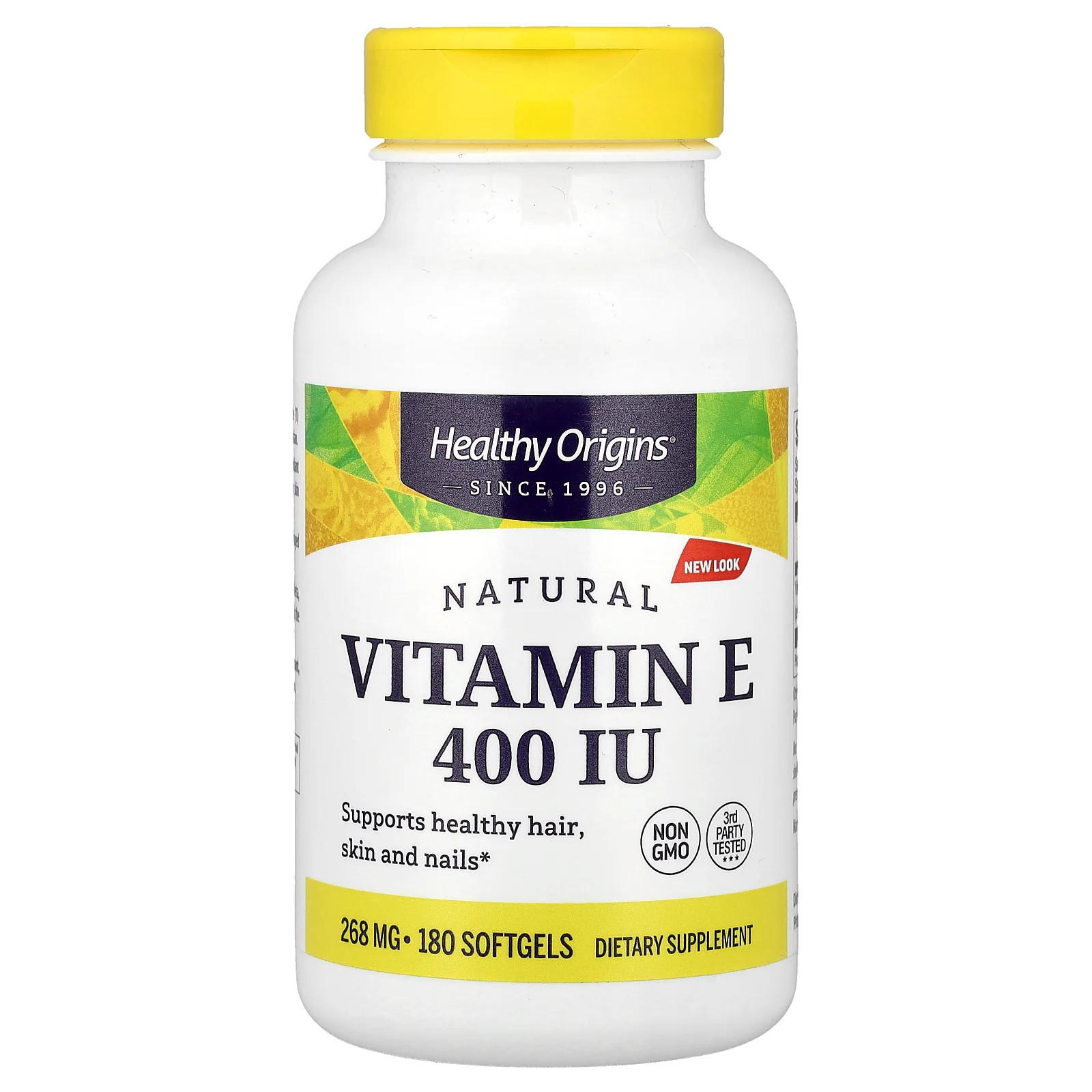 2 X Healthy Origins, Natural Vitamin E, 268 mg (400 IU), 180 Softgels