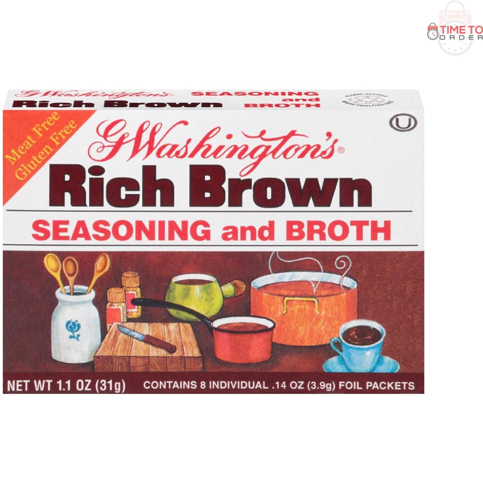 George Washington Broth Powder Brown 1.1oz Pack of 24 Kosher Gluten Free