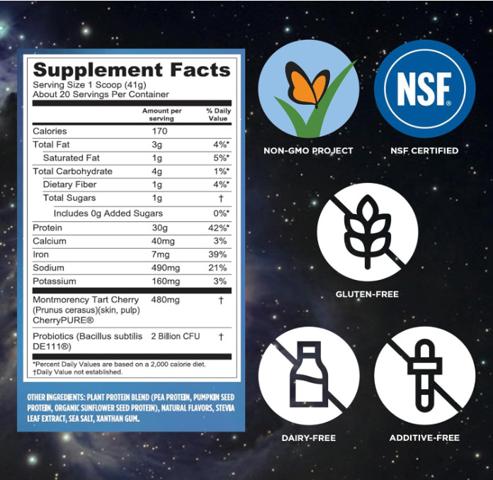 Vega Protein + Recovery, Vanilla, 30g Vegan Protein, 20 Servings