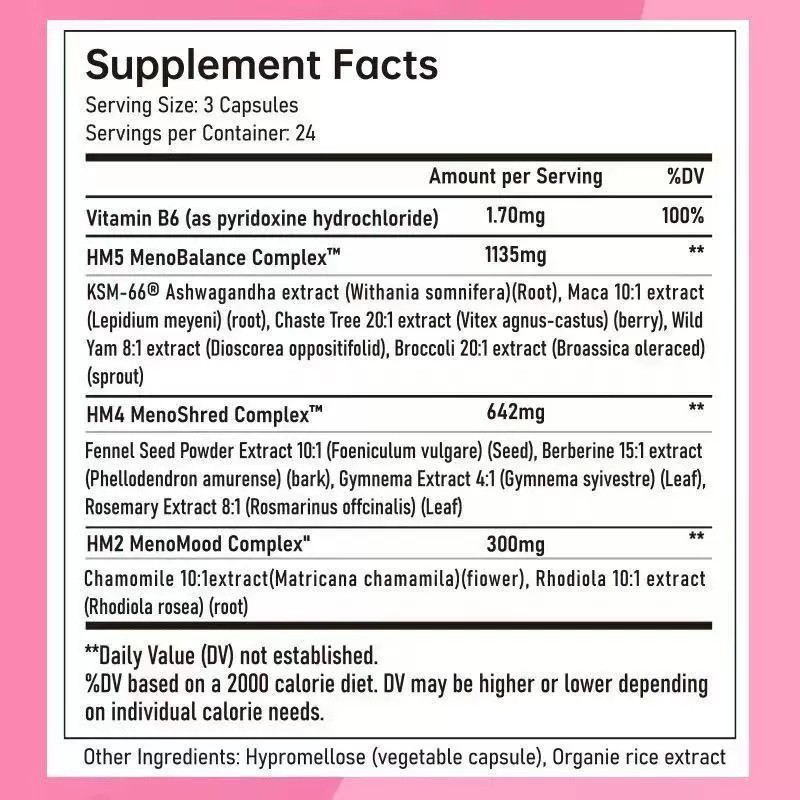 HormonalHarmony Happy Mammoth Hormone Support Supplement For Women 72 Capsules