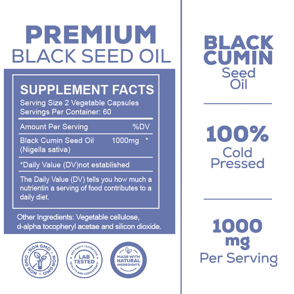 Berberine HCL | Black Seed Oil Capsules Boost Immunity, Antioxidant Health