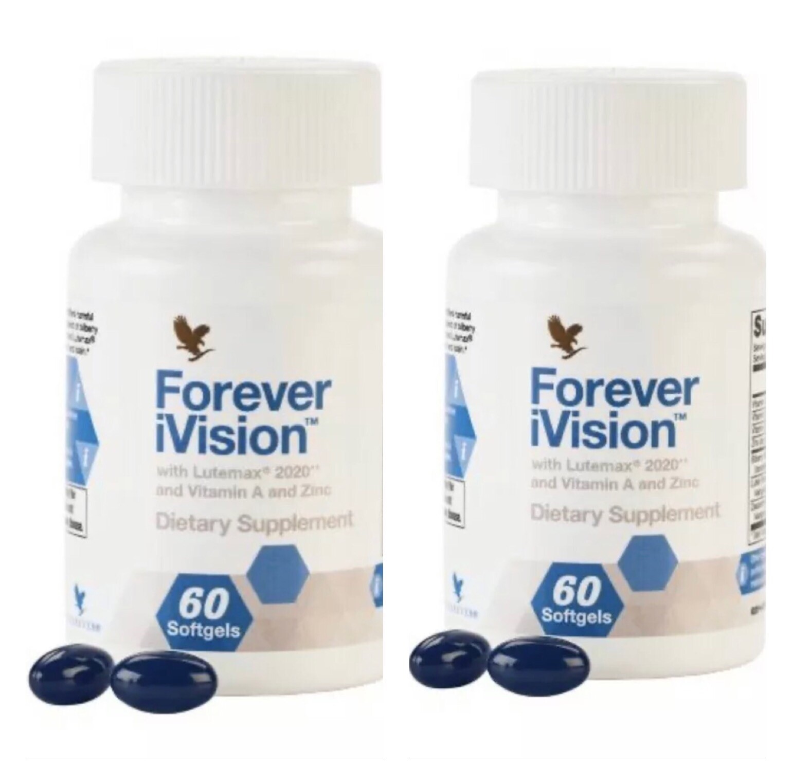 2 bottles – Forever iVision (60 softgels)- Complete Eye Support for Digital Age