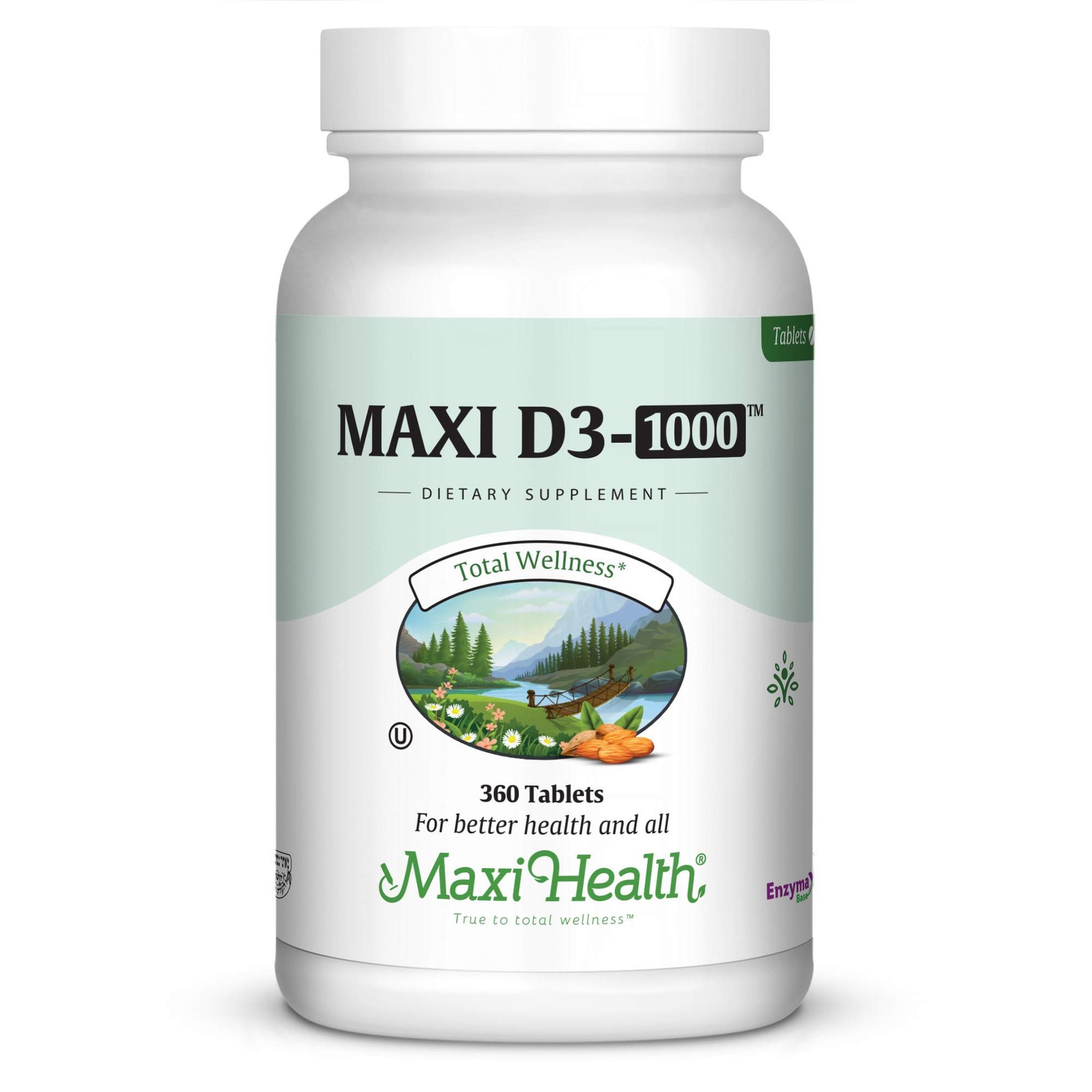 Maxi-Health Vitamin D3 1000 IU – for Tablet 360 Count (Pack of 1), Tablets