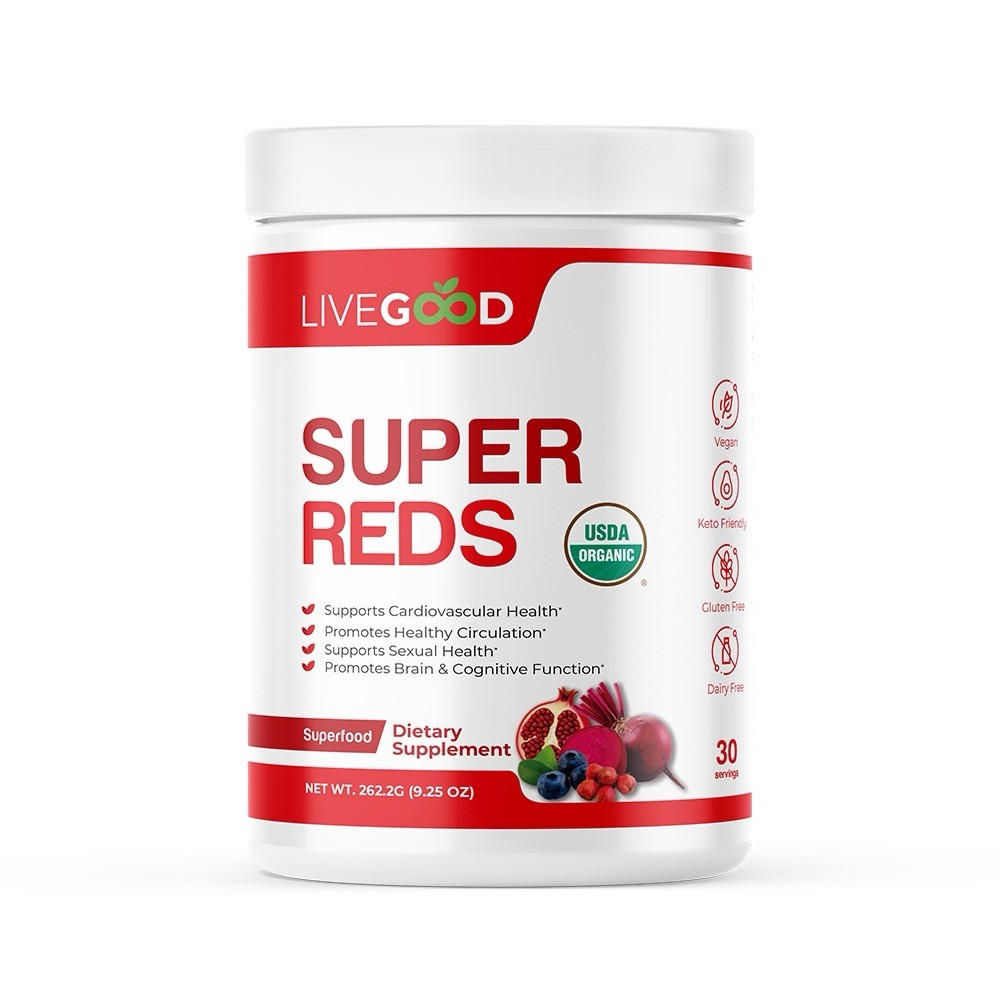 LiveGood Organic Super Reds Cardiovascular Power Dietary Supplement (Powder)