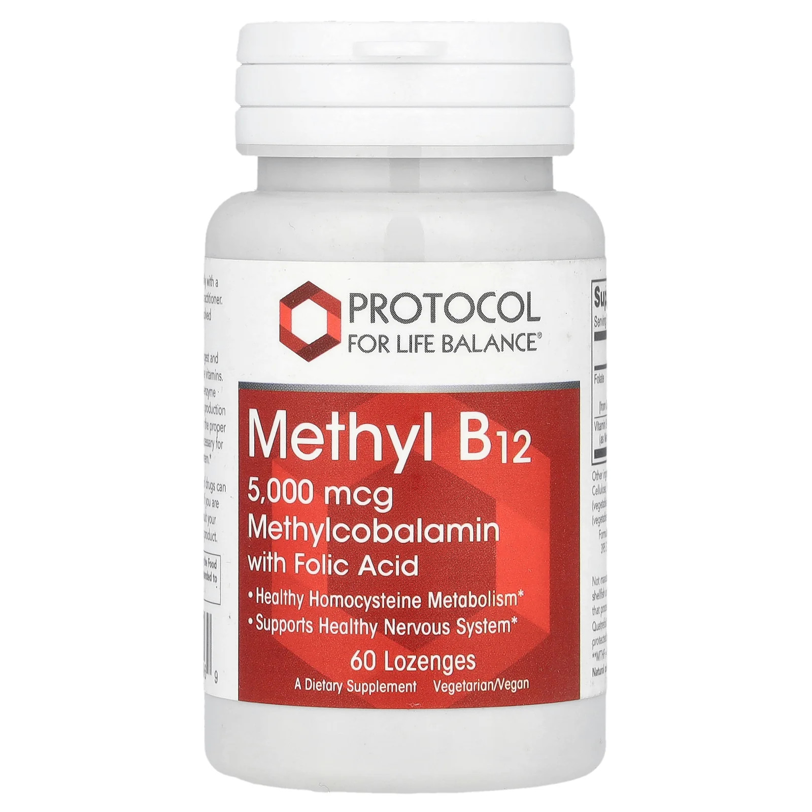 2 X Protocol for Life Balance, Methyl B12, 5,000 mcg, 60 Lozenges