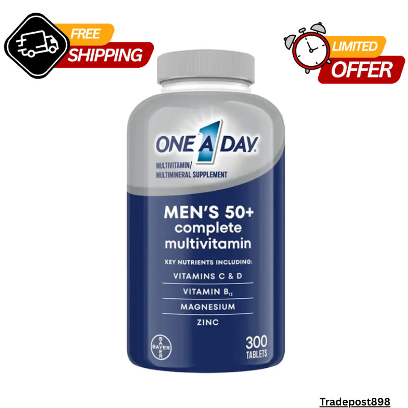 One A Day Men’s 50+ Healthy Advantage Multivitamin, Adult, 300 Tablets