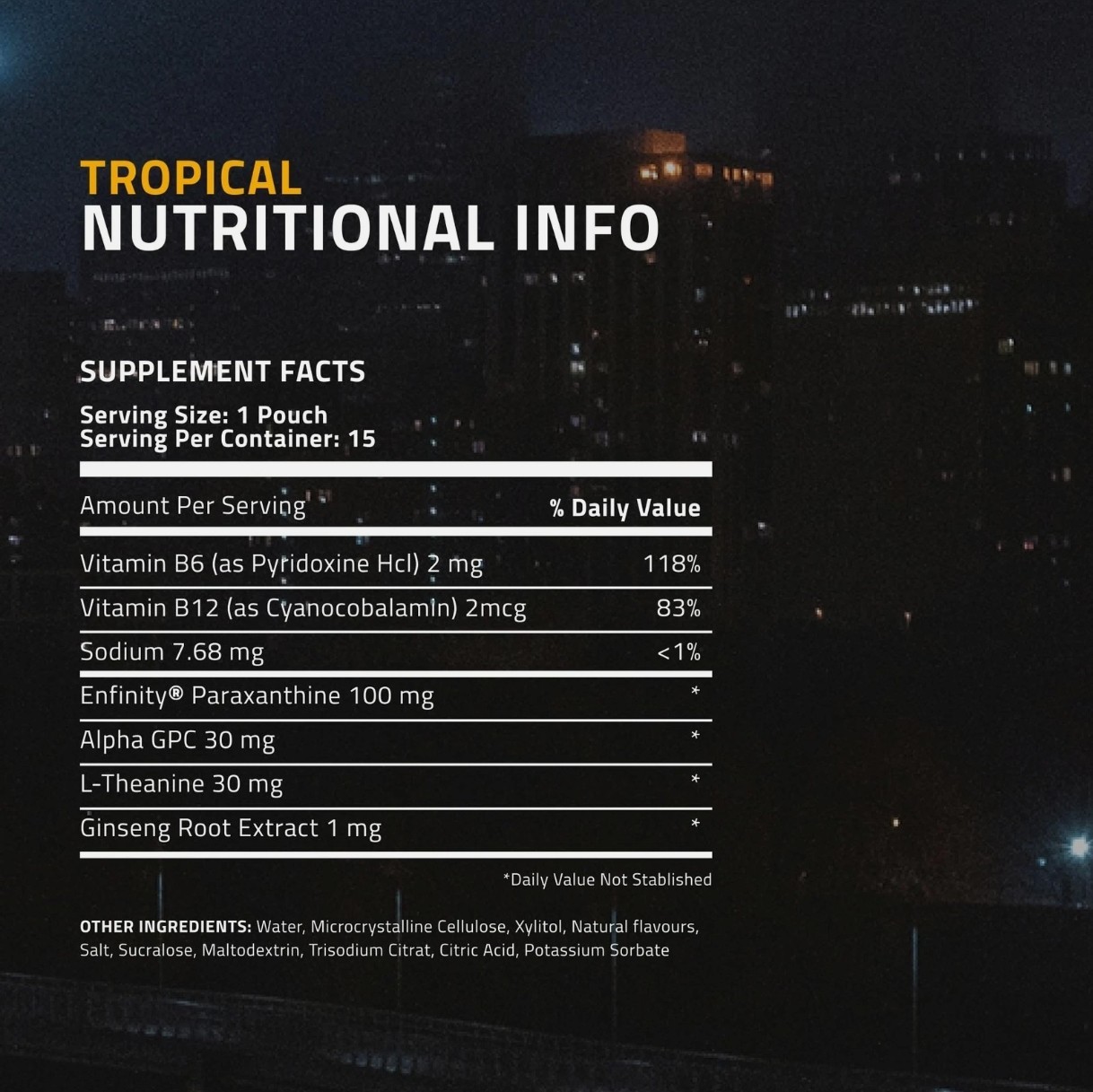 Ultra Focus Pouches Tropical Pack, 3, 6, or 9 Cans Nicotine-Free, Caffeine-Free