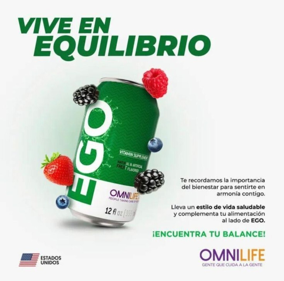 Ego Frutas Del Bosque ( 24 Pack) 355 Milliliter Each Can. Ego Frutas Omnilife