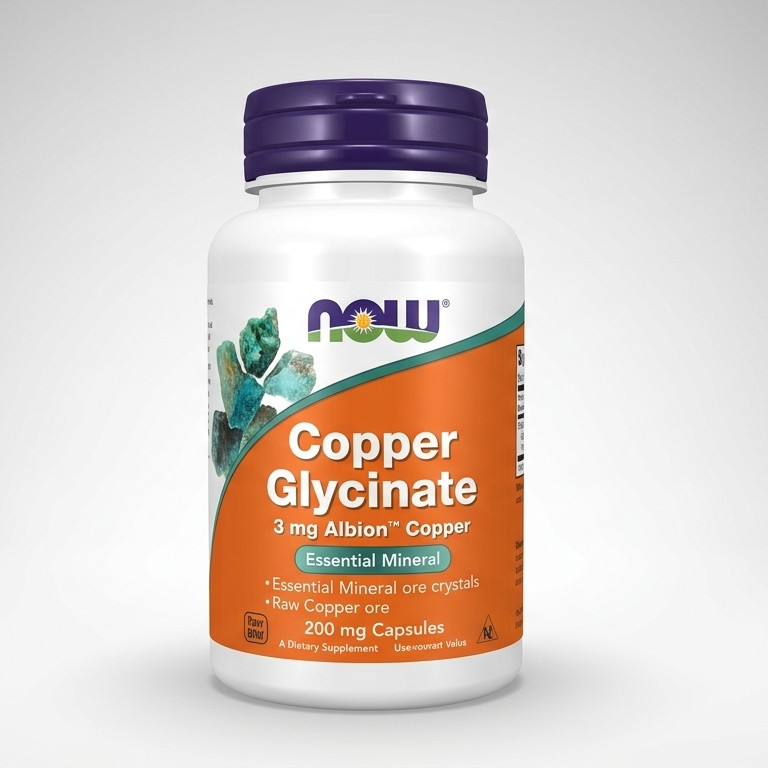 Now Foods Copper Glycinate 3mg Albion 120 Tablets Immune Support