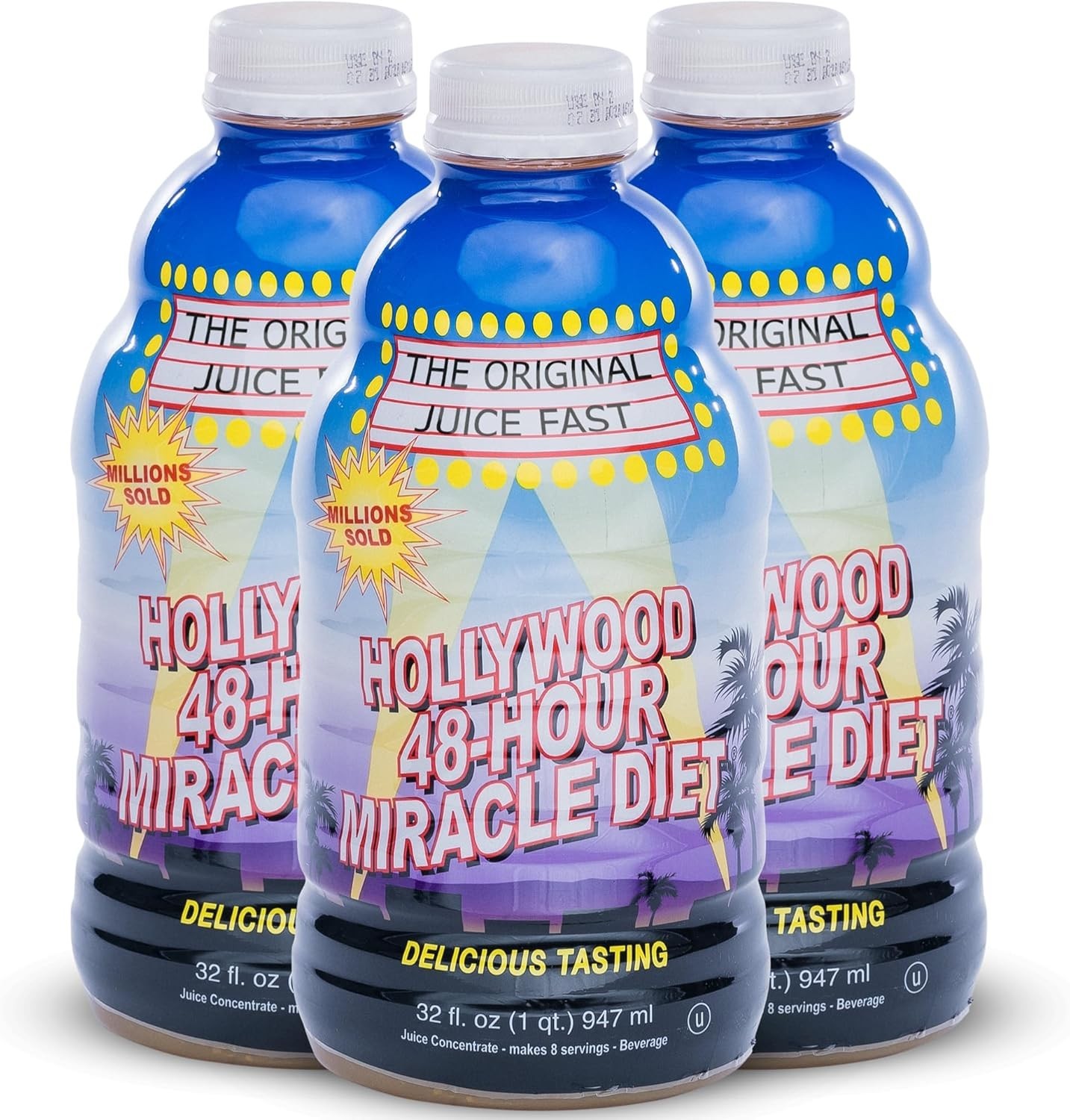 Hollywood Diet – Hollywood 48 Hr. Miracle Diet 32 fl.oz/947 mL Each (Pack of 3)
