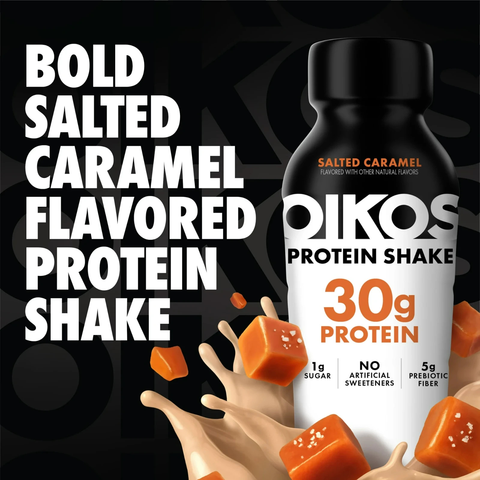 Oikos Protein Shake, Shelf Stable, Salted Caramel, 30g Protein, 12 fl oz, 4 Coun