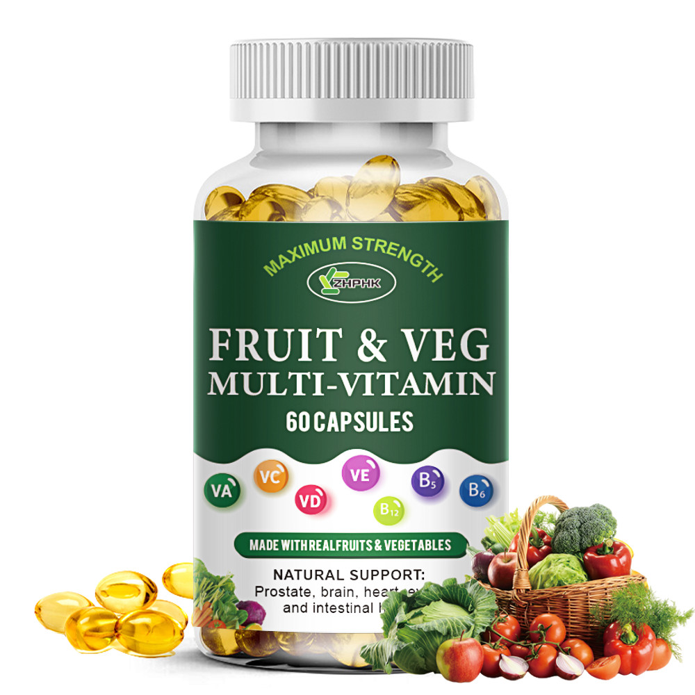 60Pcs Fruits and Veggies Supplement Balance of Daily Nature Fruits & Vegetables