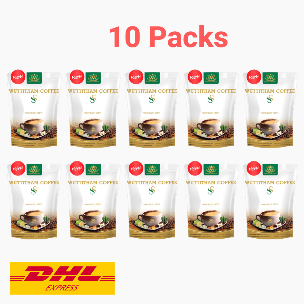 10x Wuttitham Instant Coffee Health Weight Control Anti Aging Slimming Drink DHL