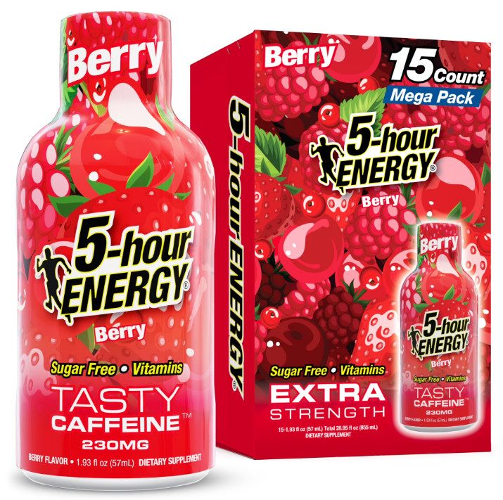 2 PACKS 5-hour ENERGY Shot, Regular Strength, Grape, 15 Count