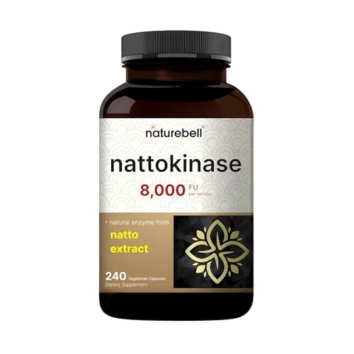 Nattokinase 240 Capsules 8 000 FU Max Strength Fermented Natto Extract Heart