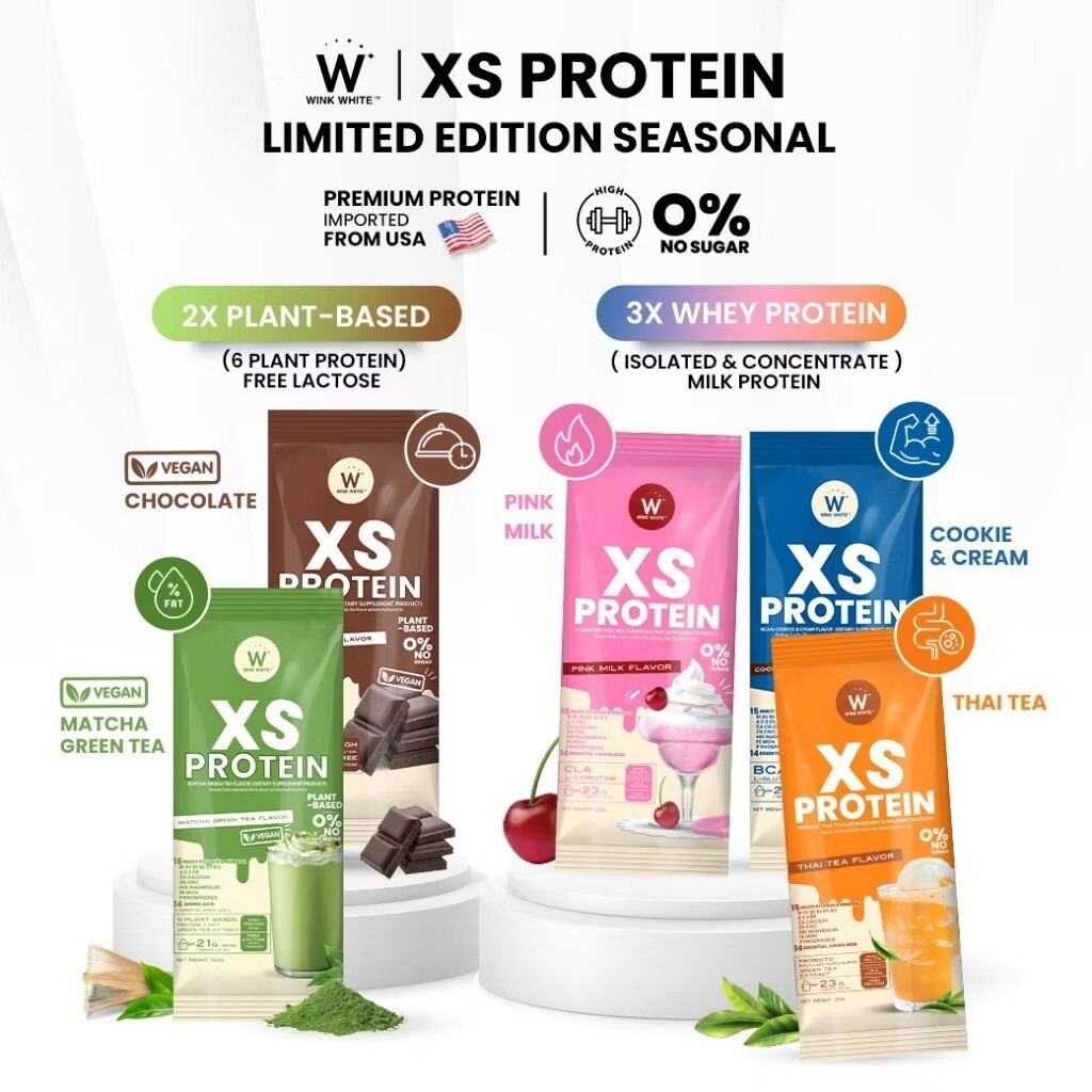 3 X Wink White XS Protein Box Set 5 Flavor Dietary Supplement