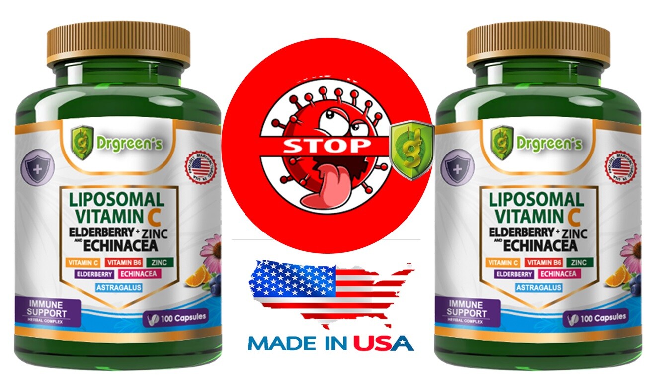 Vitamin C 1000 mg. 200 Capsules Improve Immune System total 2097 mg 2 bottles