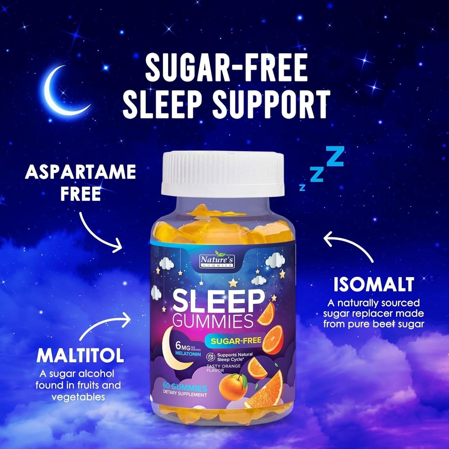Vitamatic Sugar Free Melatonin 30mg per Gummy – 60 60 Count (Pack of 1)