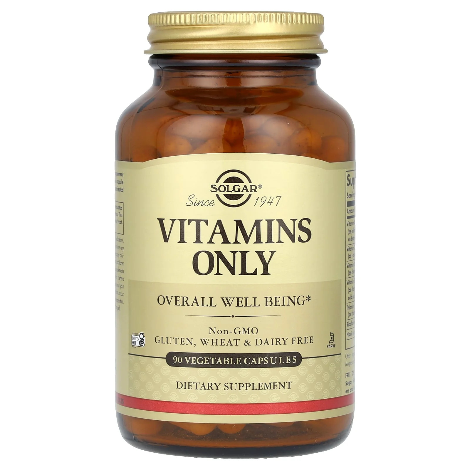 2 X Solgar, Vitamins Only, 90 Vegetable Capsules