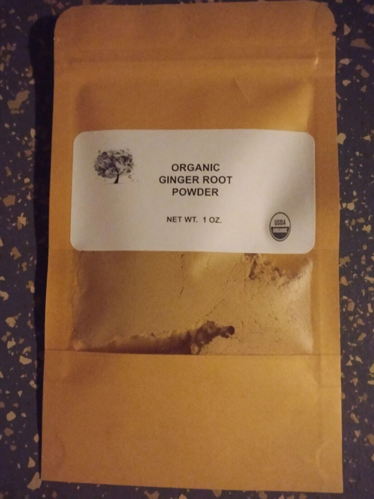 CERTIFIED ORGANIC GINGER ROOT POWDER – 1 OZ~ NAUSEA, ANTI INFLAMMATORY.