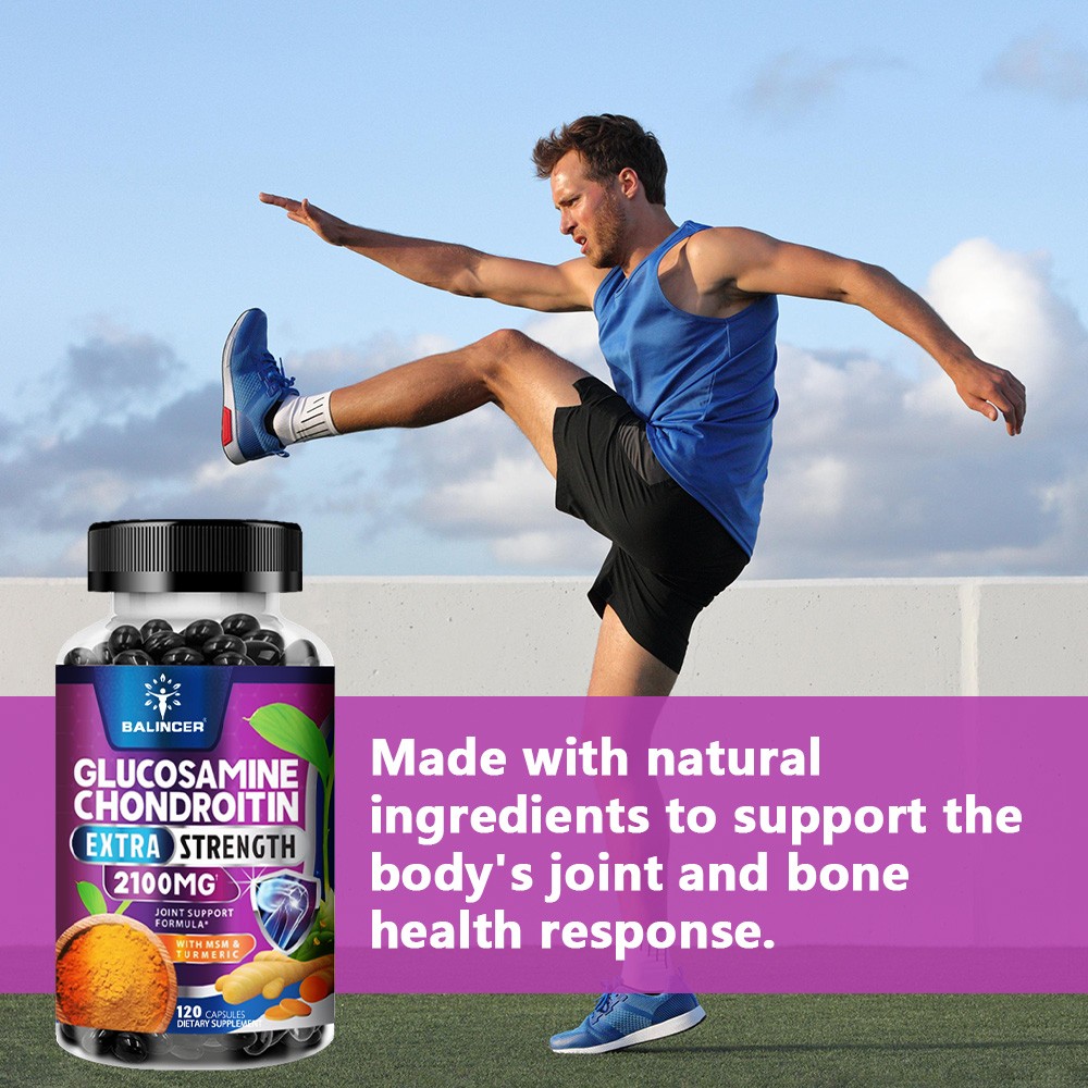 Triple Strength Glucosamine Chondroitin MSM Turmeric Joint Support 120 Capsules